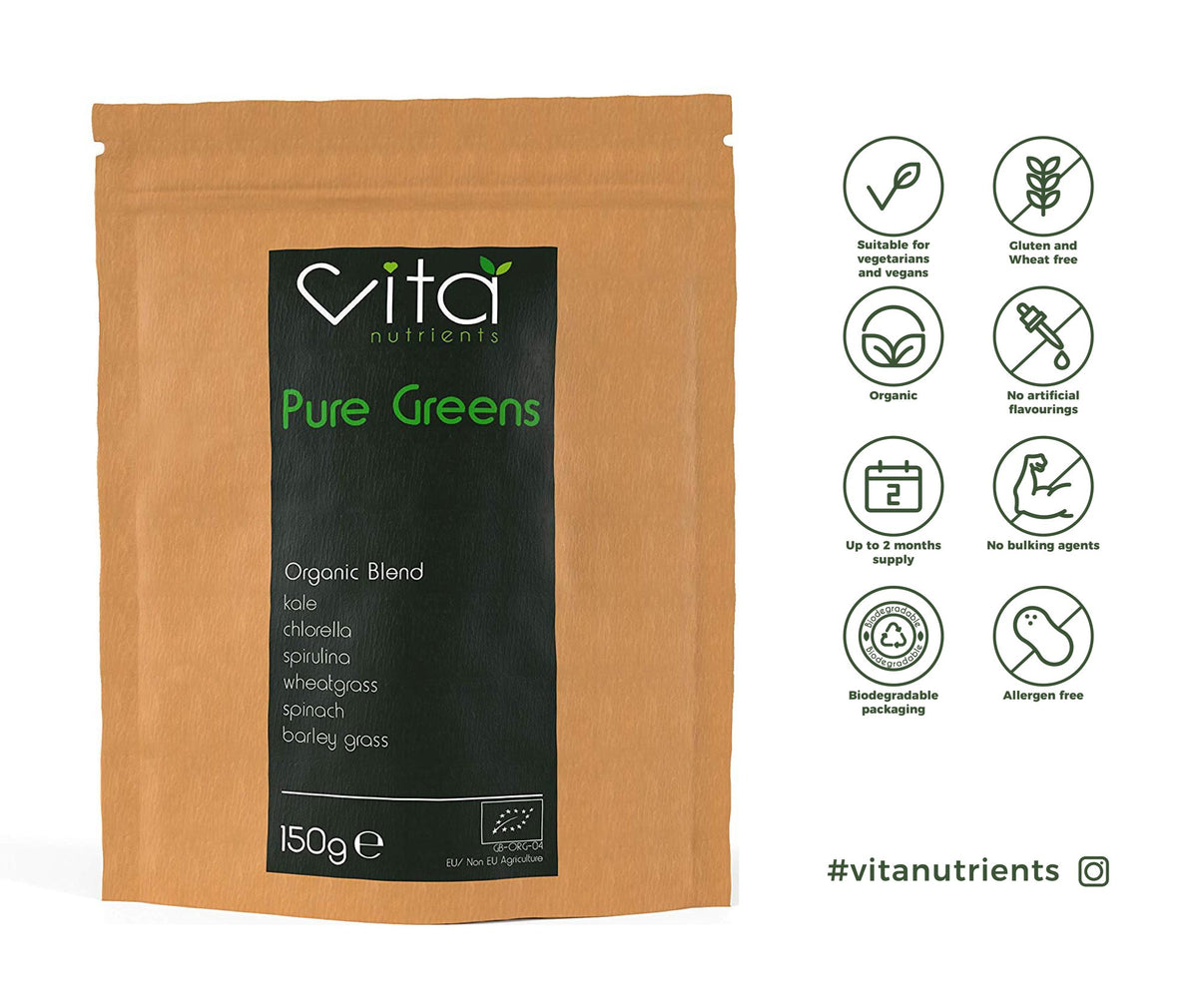 Pure Greens Vita Nutrients Organic food booster vita nutrients